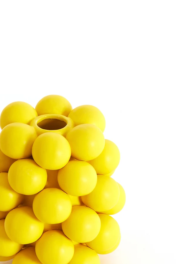 Vase deco 14x17,5 cm BOYANG ceramics matt yellow