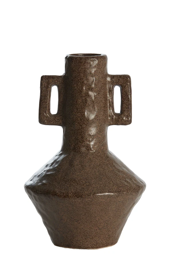 Vase deco 19x30 cm TICINO ceramics dark brown