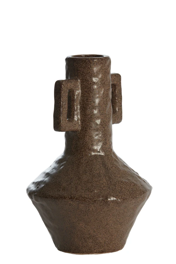 Vase deco 19x30 cm TICINO ceramics dark brown