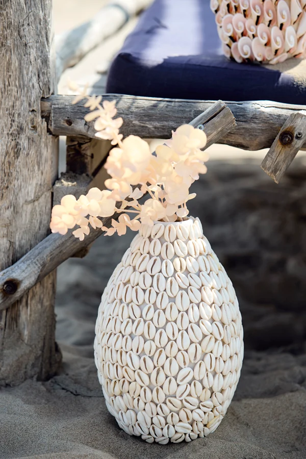 Vase deco 19x28 cm SHELL cream