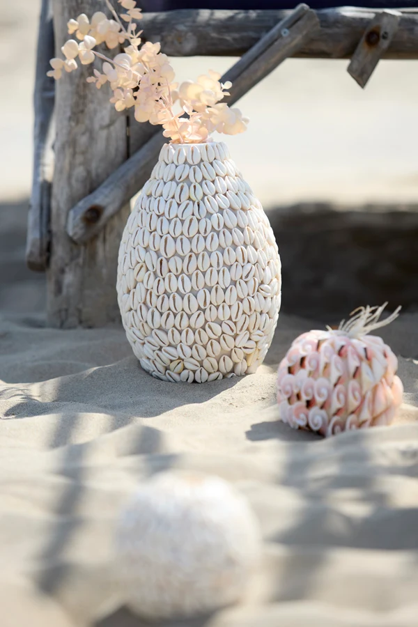 Vase deco 19x28 cm SHELL cream