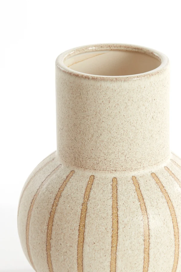 Vase deco 19x25 cm ULLOA ceramics matt sand+brown