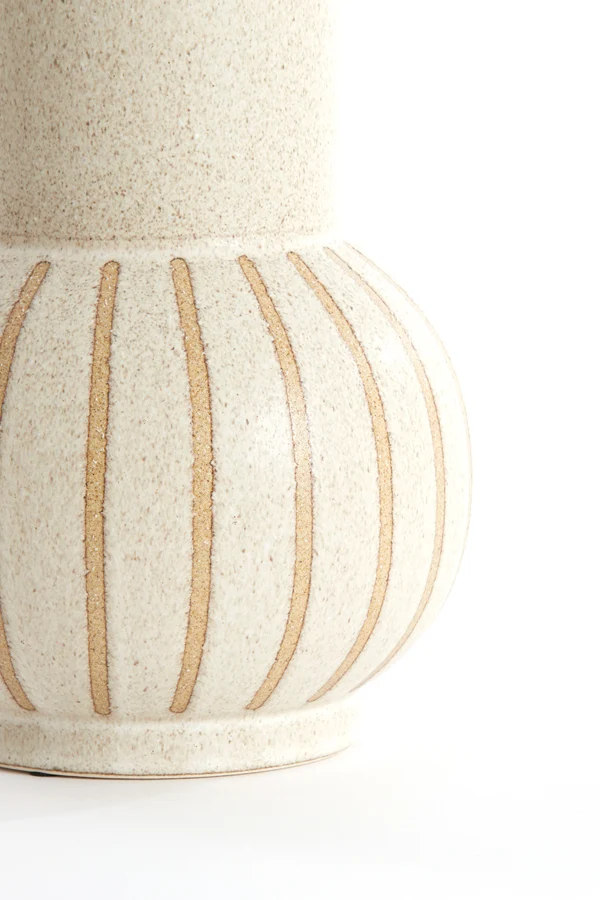 Vase deco 19x25 cm ULLOA ceramics matt sand+brown