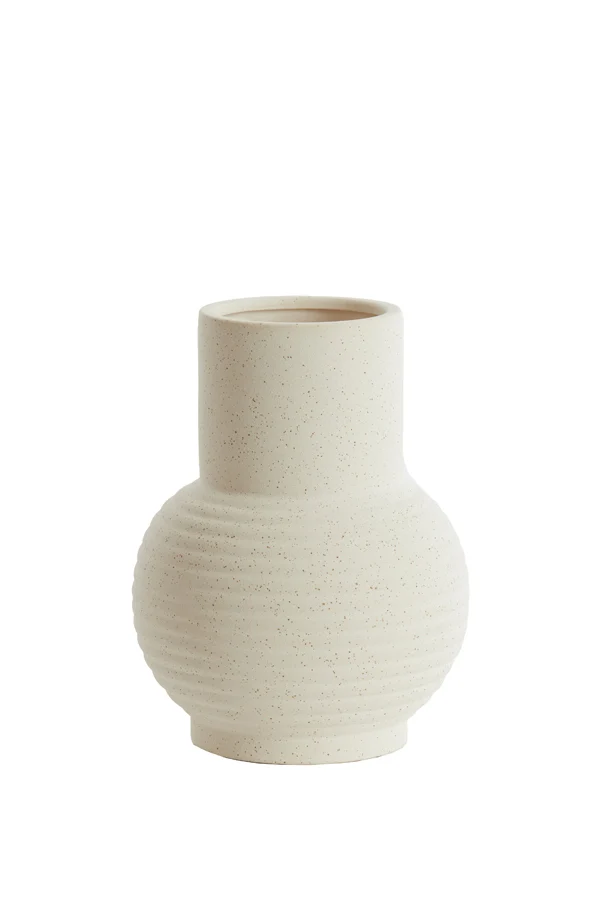 Vase deco 19x25 cm ULLOA ceramics matt cream