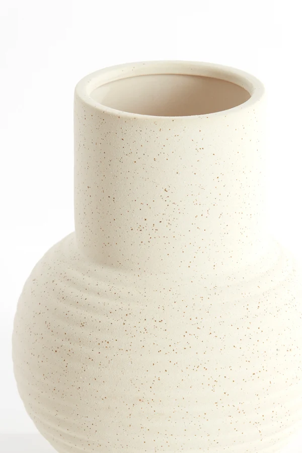 Vase deco 19x25 cm ULLOA ceramics matt cream