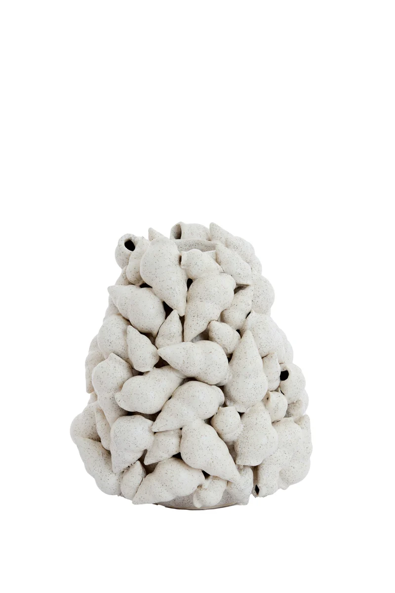 Vase deco 19x22 cm GEORGIA ceramics matt cream