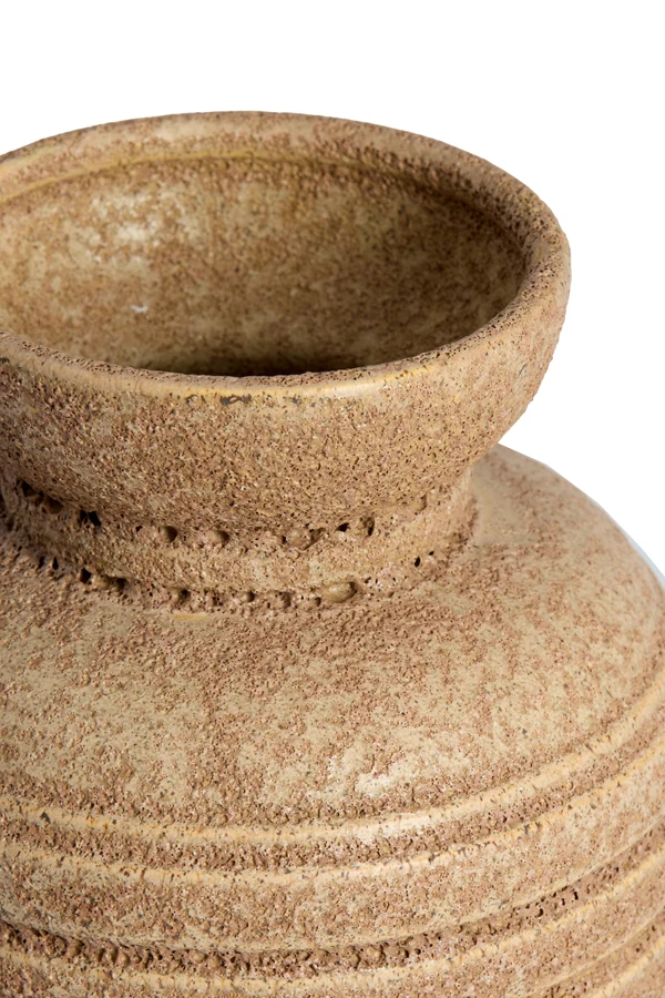 Vase deco 16,5x20 cm ARPINO ceramics matt light brown