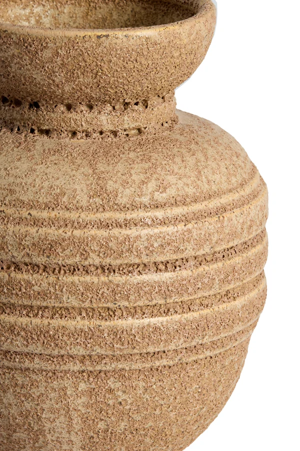 Vase deco 16,5x20 cm ARPINO ceramics matt light brown