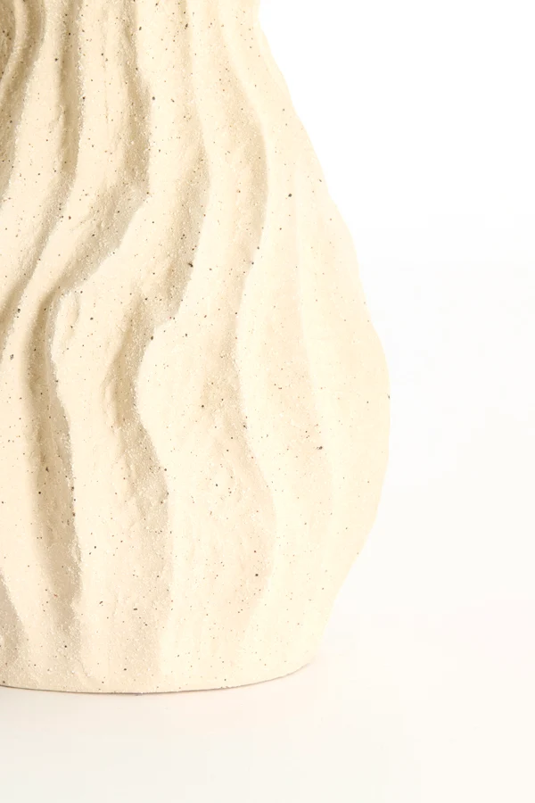 Vase deco 16,5x15,5x39 cm VANIA ceramics cream