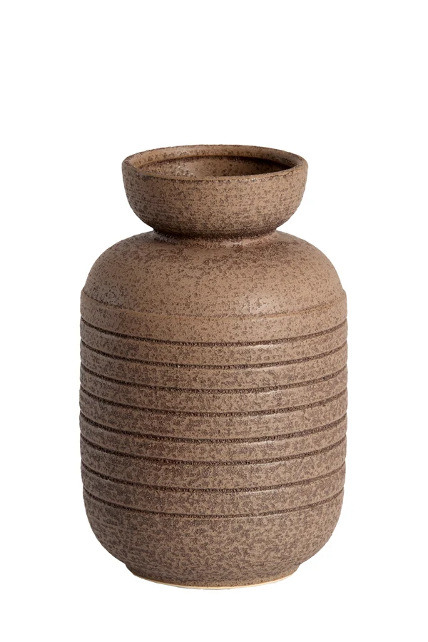 Vase deco 17x26 cm ARPINO ceramics matt dark brown