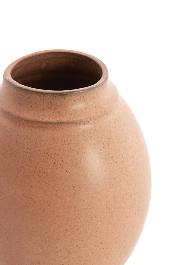 Vase deco 17x23,5 cm LOREA ceramics matt terra pink
