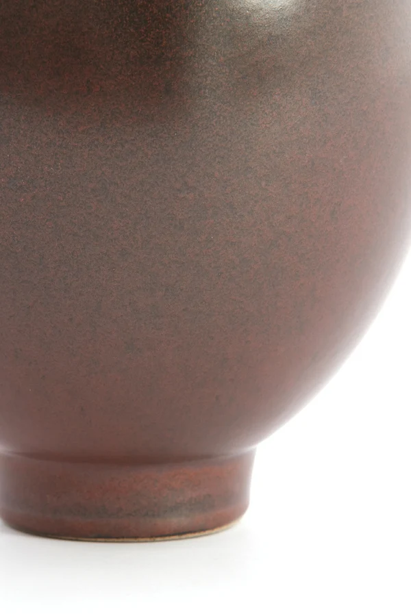 Vase deco 17x23,5 cm LOREA ceramics matt dark red-brown