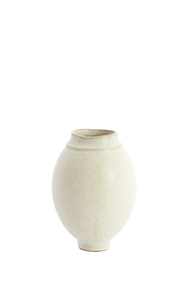 Vase deco 17x23,5 cm LOREA ceramics matt cream