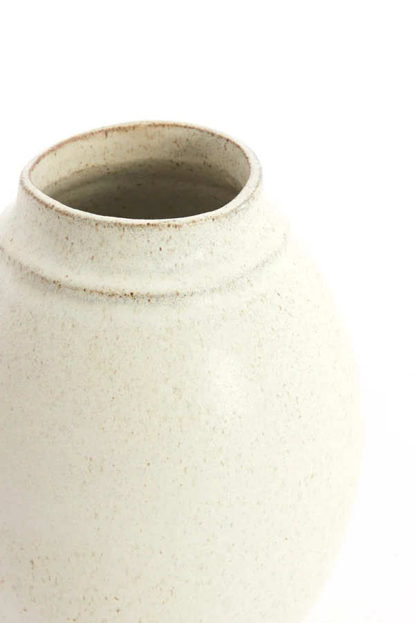 Vase deco 17x23,5 cm LOREA ceramics matt cream
