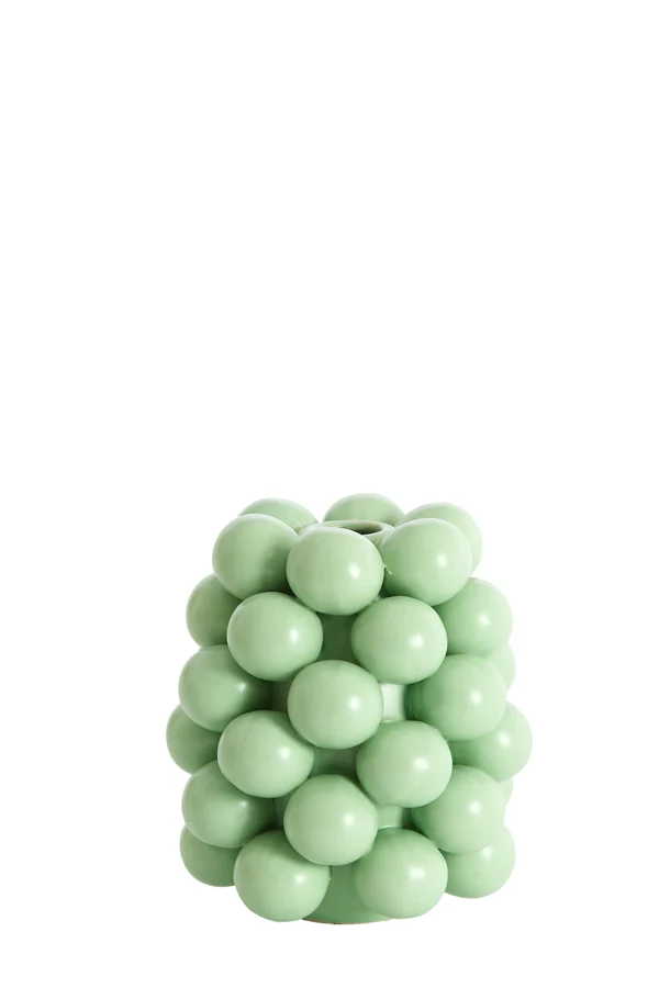 Vase deco 14x17,5 cm BOYANG ceramics matt mint green