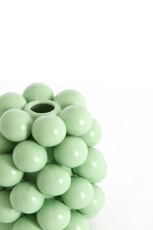 Vase deco 14x17,5 cm BOYANG ceramics matt mint green
