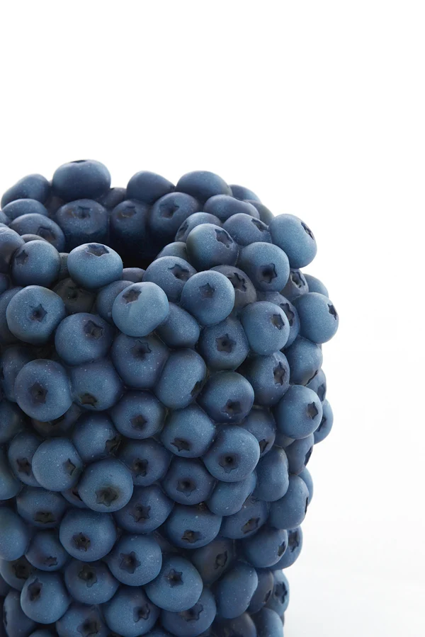 Vase deco 14x16,5 cm BERRIES dark blue