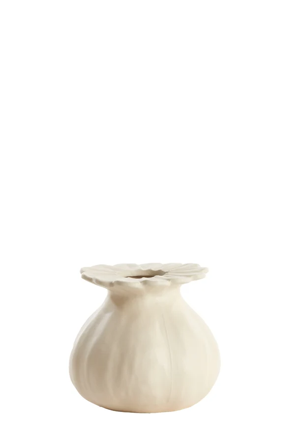 Vase deco 14x13 cm REWA ceramics cream