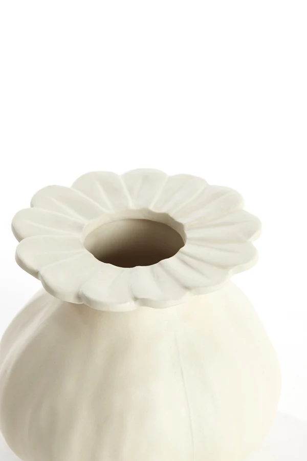 Vase deco 14x13 cm REWA ceramics cream