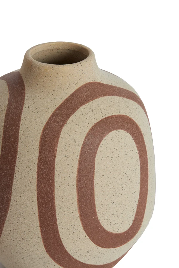 Vase deco 19x22,5 cm UMYA ceramics matt sand-terra
