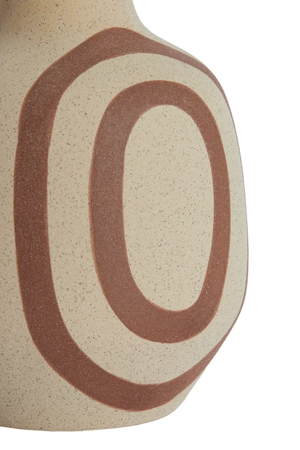 Vase deco 19x22,5 cm UMYA ceramics matt sand-terra