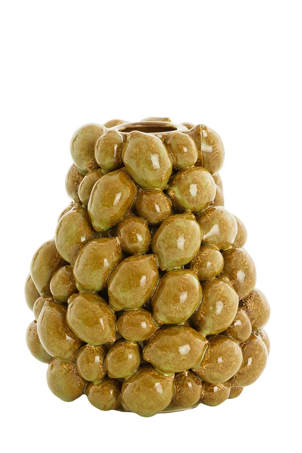 Vase deco 19x21 cm CITRUS ceramics brown-green