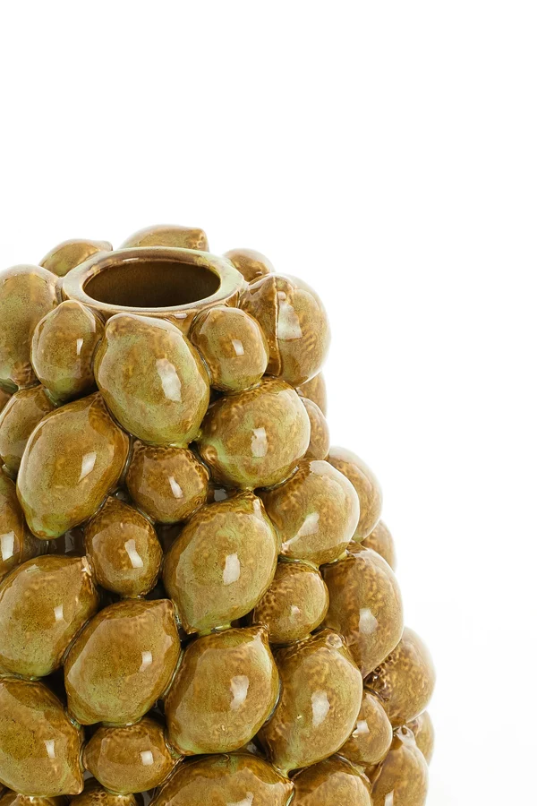 Vase deco 19x21 cm CITRUS ceramics brown-green