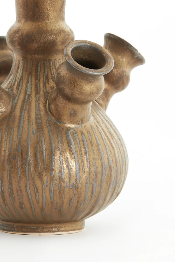 Vase deco 19x20 cm NEBULA brown-bronze