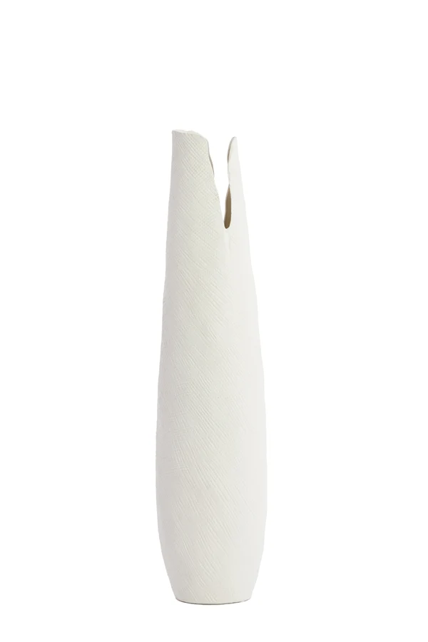 Vase deco 19x18,5x77,5 cm MESA ceramics cream