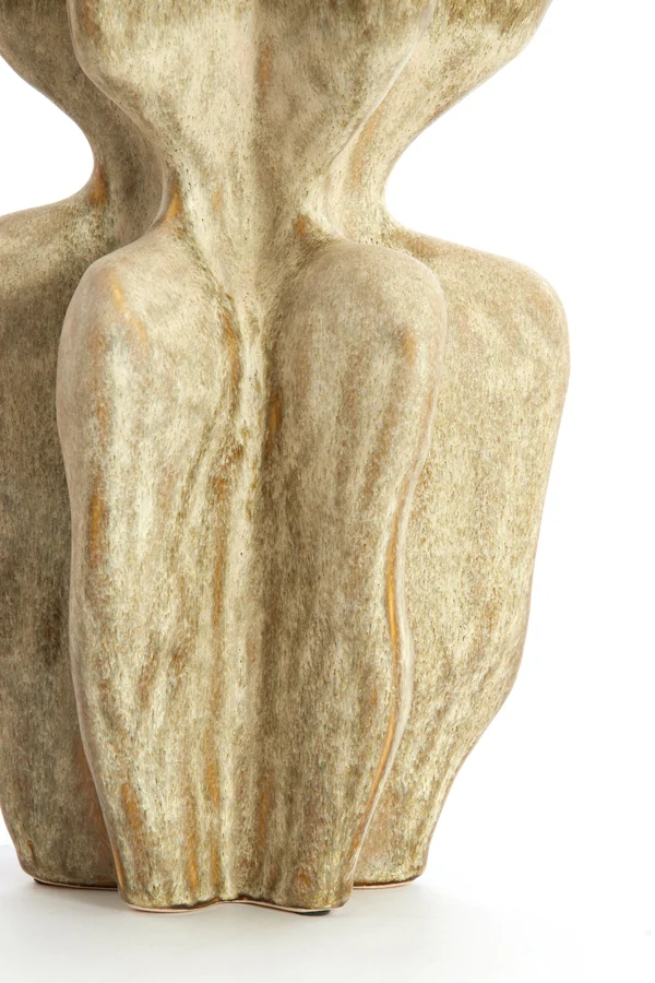 Vase deco 19x17x37 cm NARA ceramics olive green