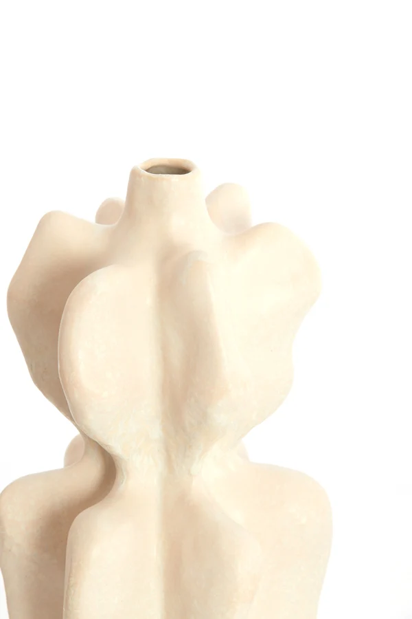 Vase deco 19x17x37 cm NARA ceramics cream