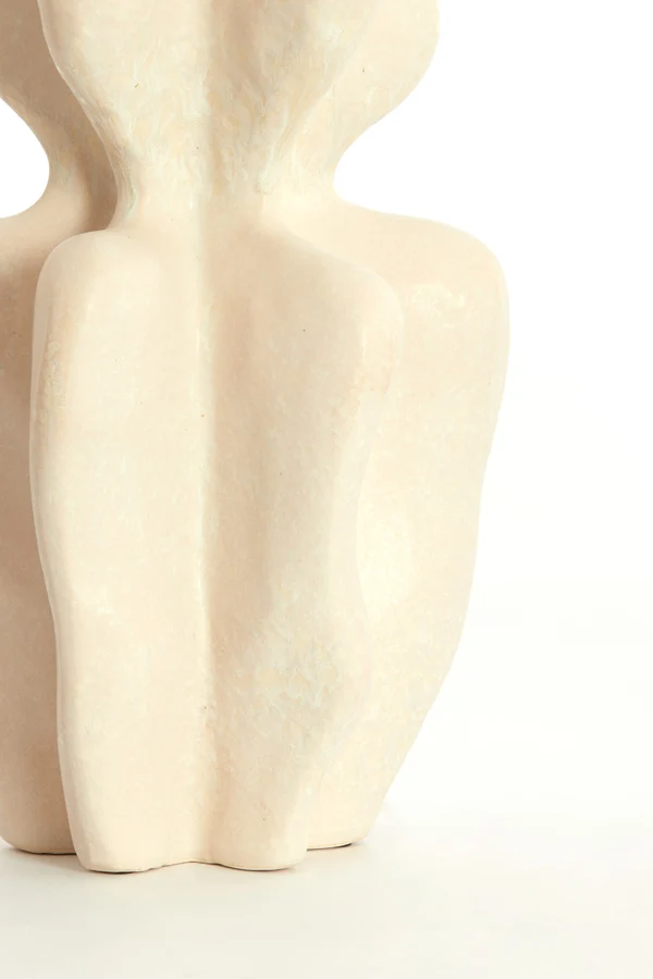 Vase deco 19x17x37 cm NARA ceramics cream
