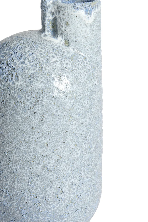 Vase deco 16,5x15,5x37 cm SERRES ceramics light blue