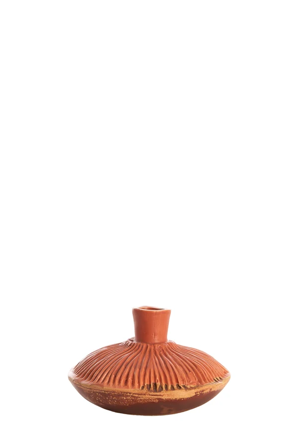 Vase deco 15x9 cm NEIRA ceramics brown-orange