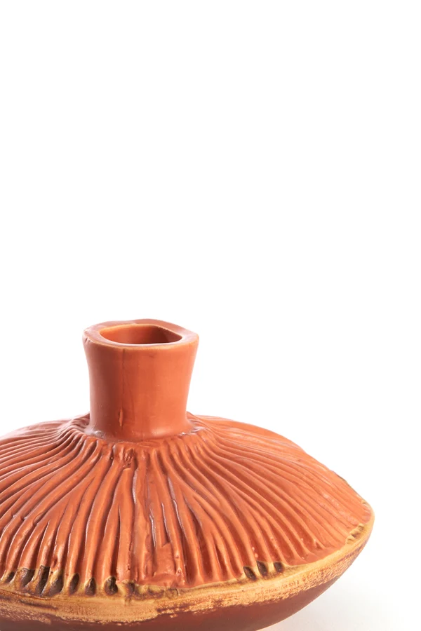 Vase deco 15x9 cm NEIRA ceramics brown-orange