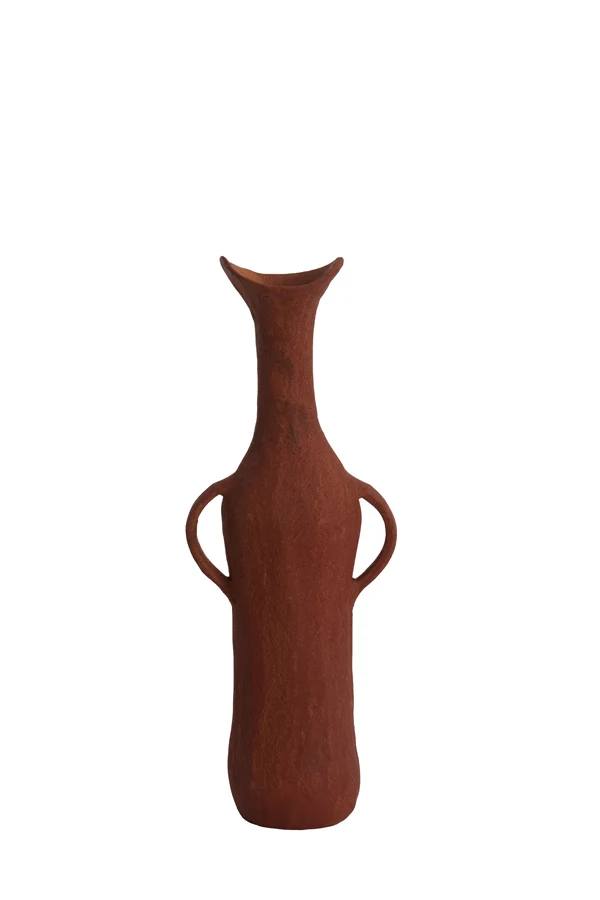 Vase deco 15x9,5x40 cm ANCONI brick red