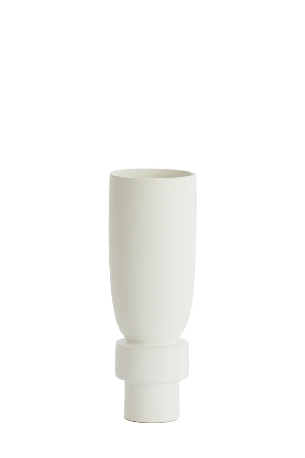 Vase deco 15x42 cm ROSSIO matt white