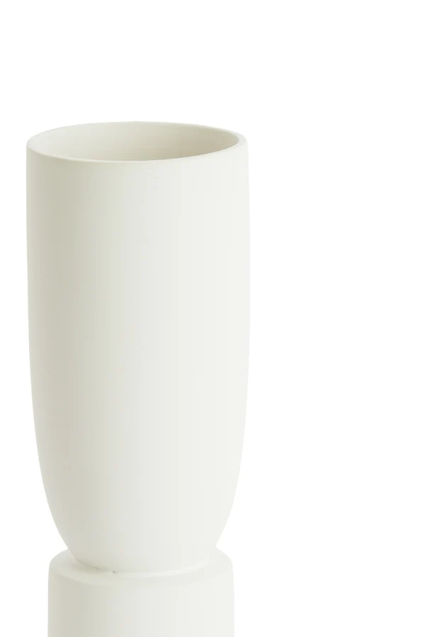 Vase deco 15x42 cm ROSSIO matt white