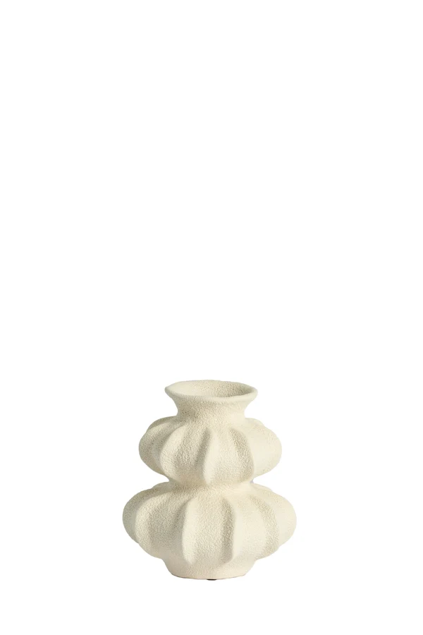 Vase deco 17x18,5 cm SPOTORNO ceramics matt cream
