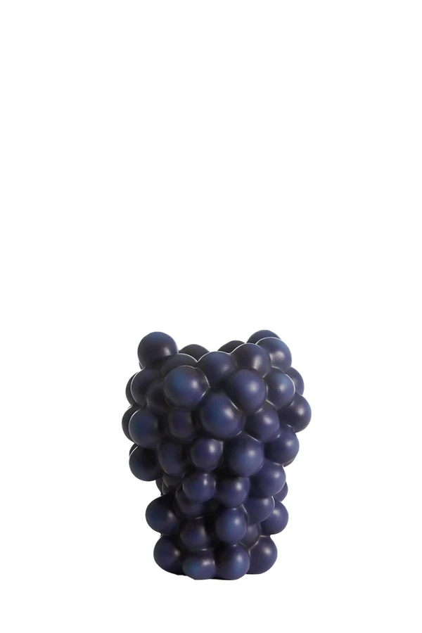Vase deco 17x16x20,5 cm GRAPES dark blue-purple