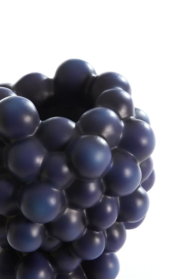 Vase deco 17x16x20,5 cm GRAPES dark blue-purple