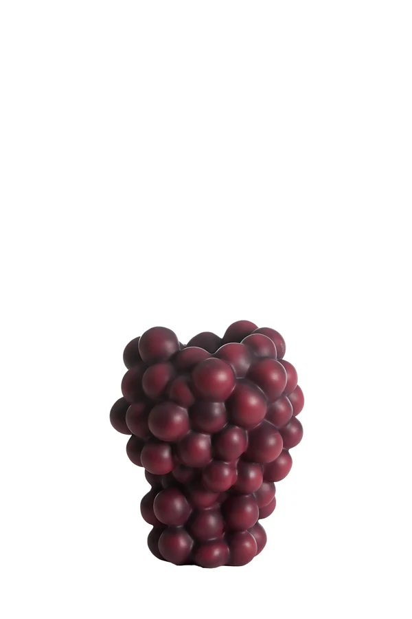 Vase deco 17x16x20,5 cm GRAPES burgundy