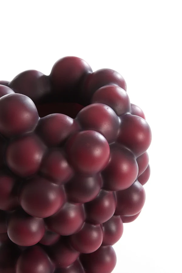 Vase deco 17x16x20,5 cm GRAPES burgundy