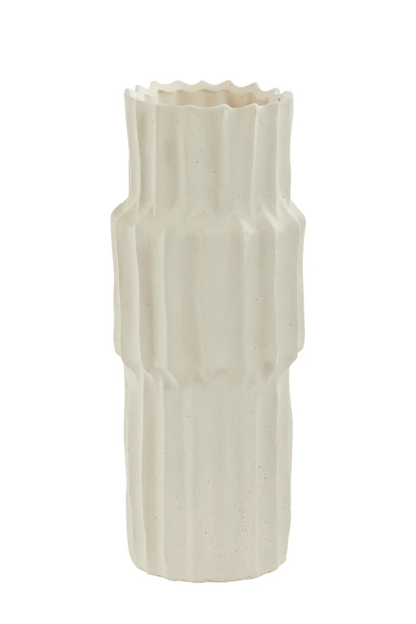 Vase deco 14,5x36 cm LONGA ceramics cream