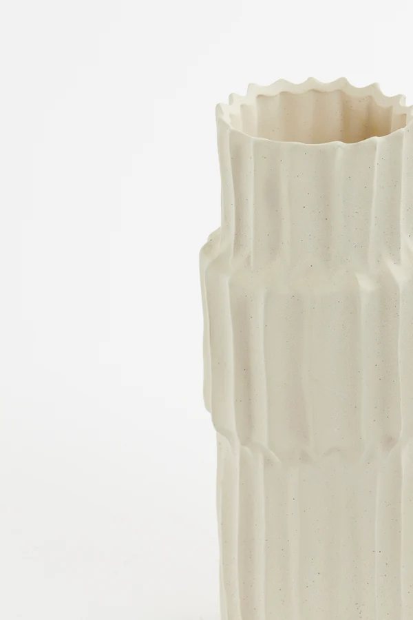 Vase deco 14,5x36 cm LONGA ceramics cream