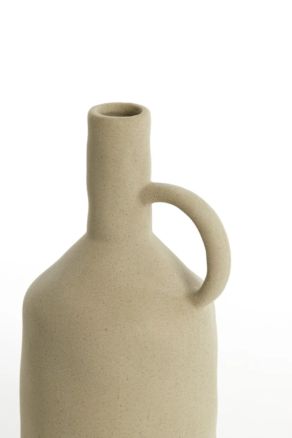 Vase deco 14,5x13x27,5 cm JONAI ceramics matt olive green