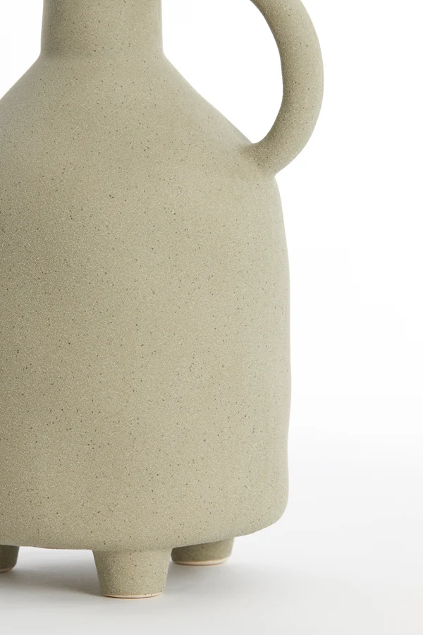 Vase deco 14,5x13x27,5 cm JONAI ceramics matt olive green