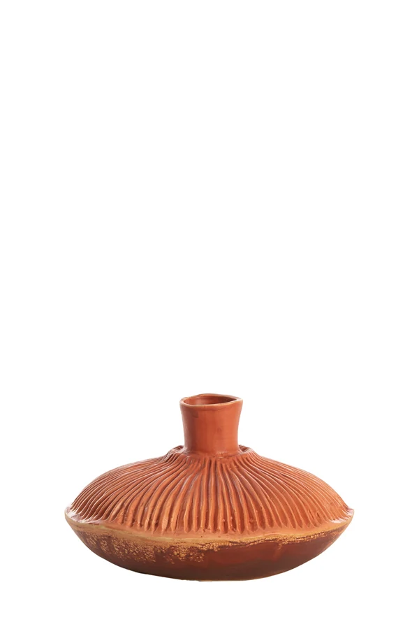 Vase deco 19x11 cm NEIRA ceramics brown-orange