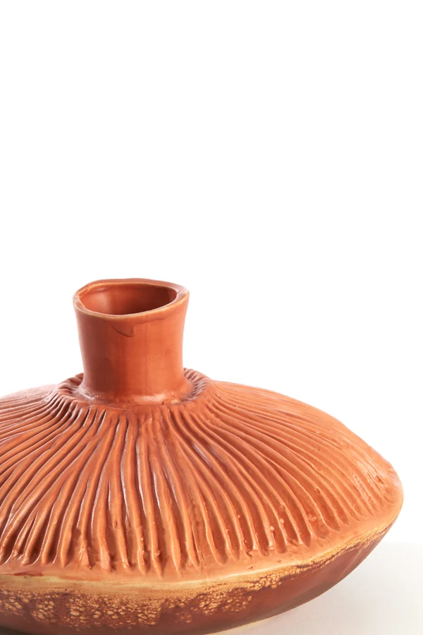 Vase deco 19x11 cm NEIRA ceramics brown-orange