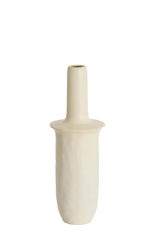 Vase deco 19,5x56 cm SENNES ceramics matt cream